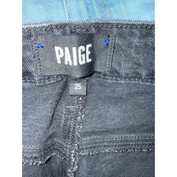 PAIGE black denim Sarah Slim jeans size 25 - Picture 7 of 8